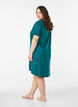 Chemise de nuit en coton biologique et &agrave; col en V, Vert clair, Model image number 2