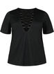  Blouse réversible avec cordon de serrage, Black, Packshot image number 0