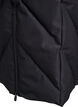 Long manteau d'hiver &agrave; fermeture &agrave; attaches et col en fausse fourrure, Noir, Packshot image number 4