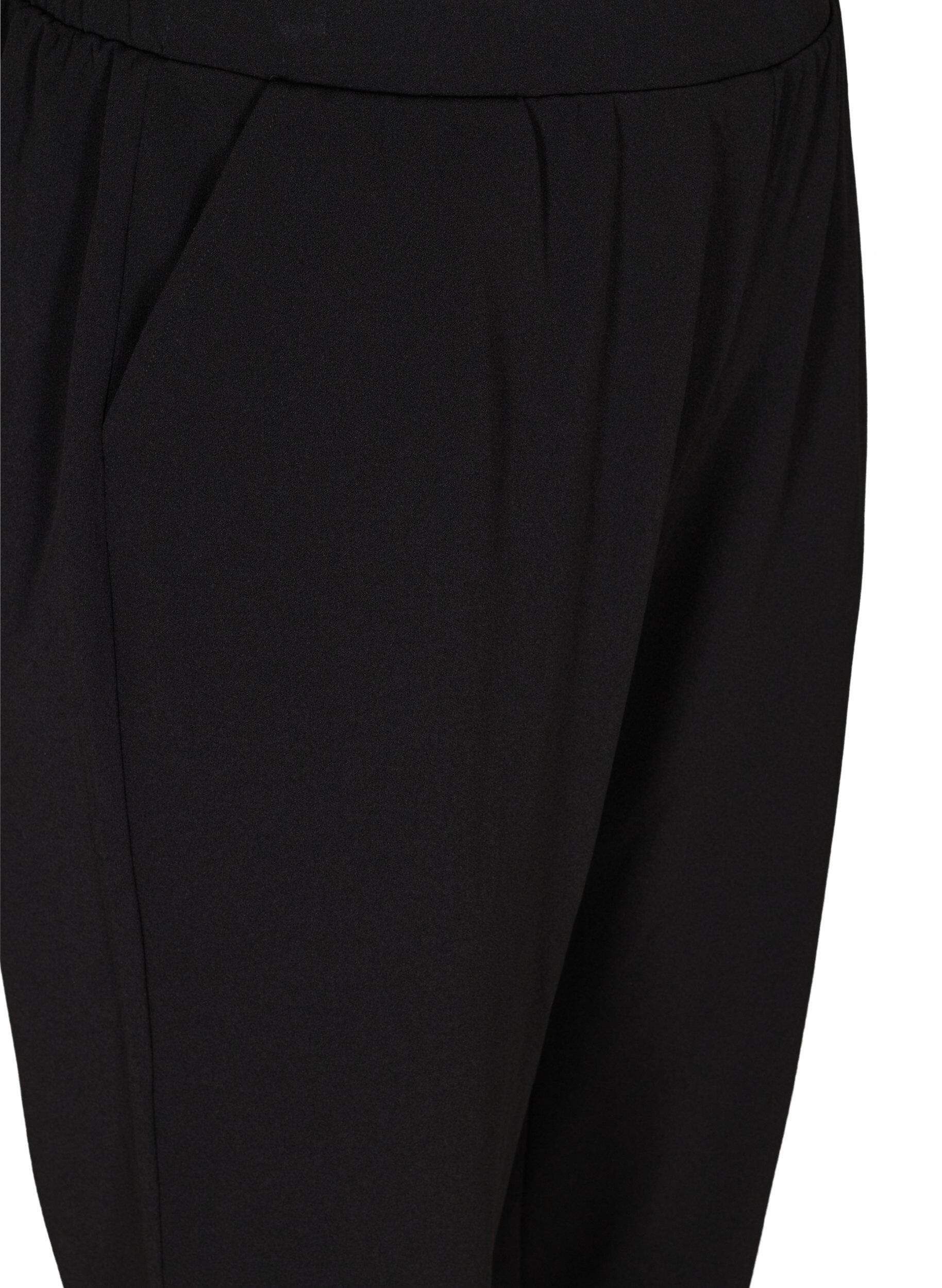 Zizzi Pantalon ample avec poches, Black, Packshot image number 2