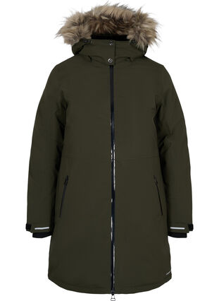 Veste d'hiver imperméable à capuche détachable, Forest Night, Packshot image number 0