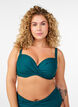Haut de bikini avec armatures et drap&eacute;, Vert, Model image number 0