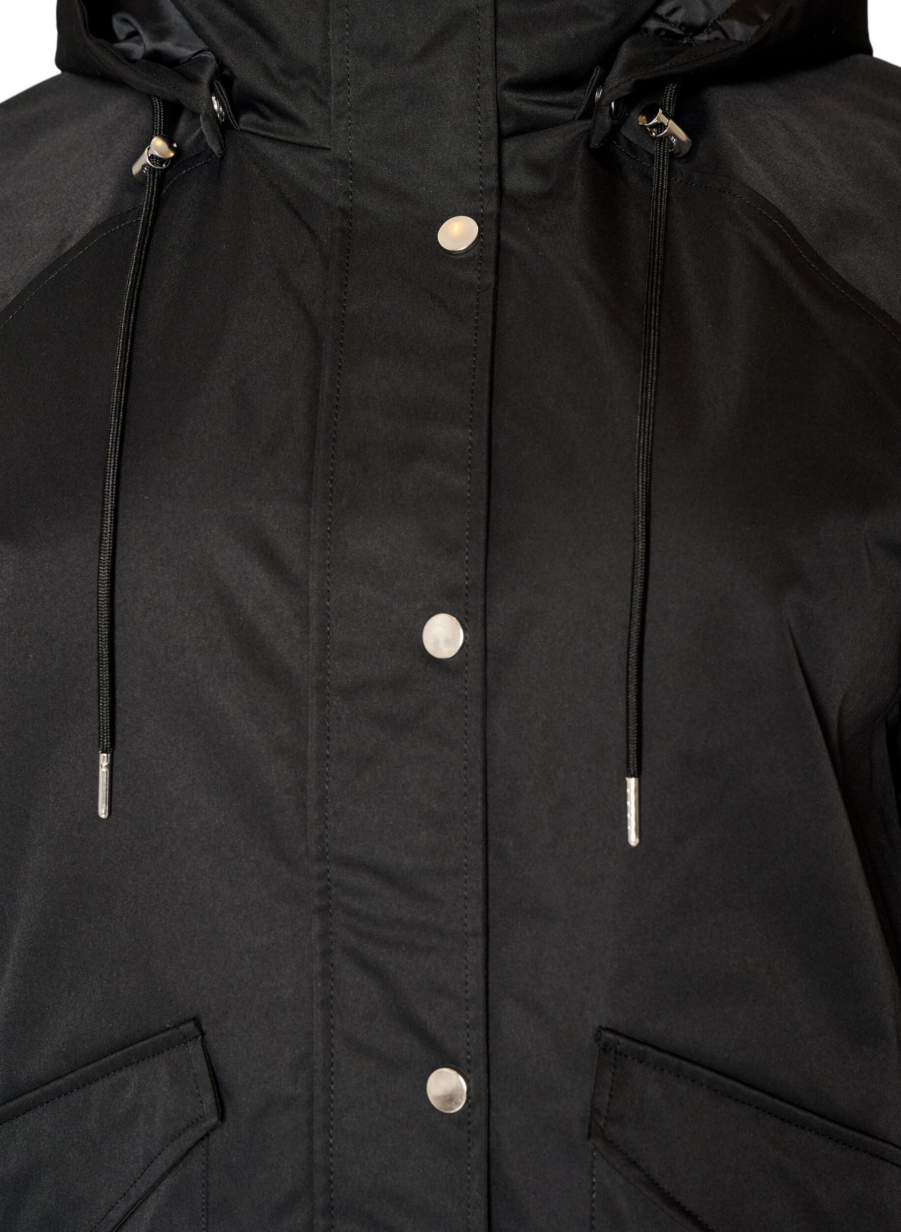 ZizziParka matelass&eacute; avec une capuche amovible, Noir, Packshot image number 2