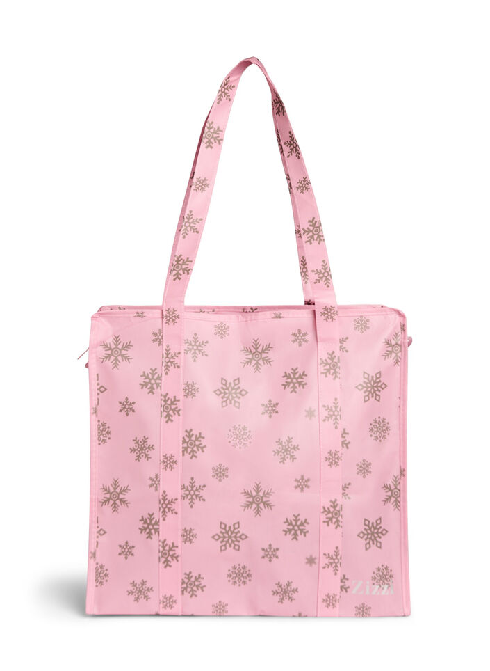 Sac de magasinage avec fermeture éclair, Rose poudrée, Packshot image number 0