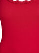 Haut avec bordure en dentelle, Rouge, Packshot image number 2