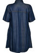 Robe en jean en lyocell avec boutons et manches courtes, Bleu, Packshot image number 1