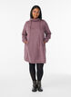 Robe sweat-shirt courte &agrave; col montant et poches, Bordeaux, Model image number 1