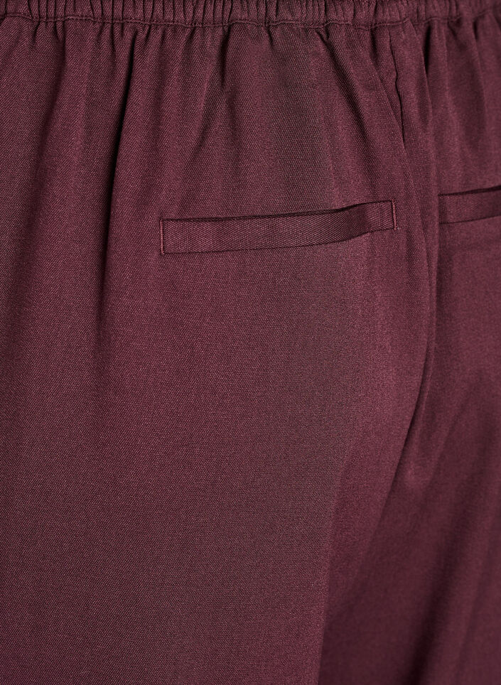 Pantalon coupe ample taille haute, Bordeaux foncé, Packshot image number 3