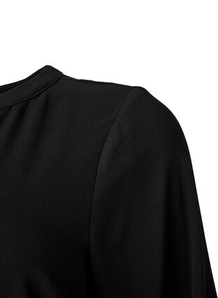 Robe à manches longues et encolure en V, Black, Packshot image number 3