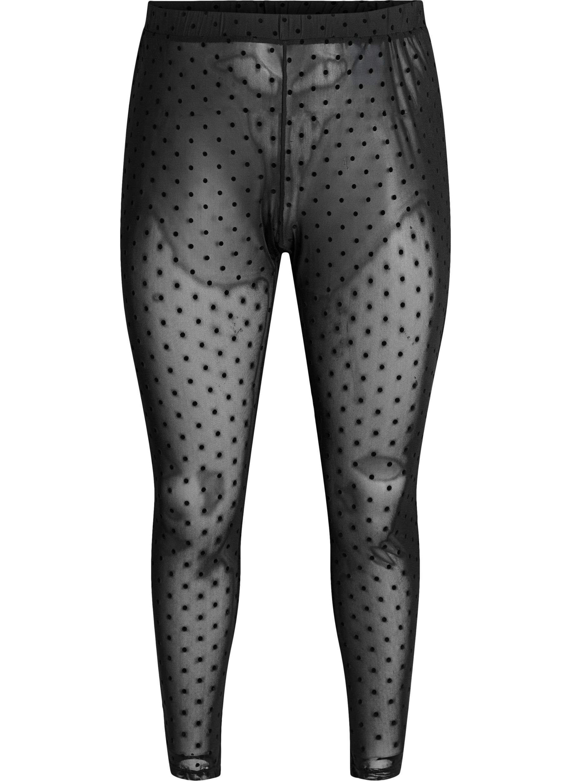 Legging en maille avec pois en velours