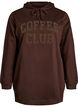 Sweat &agrave; capuche avec une inscription en bouclette, Marron, Packshot image number 0