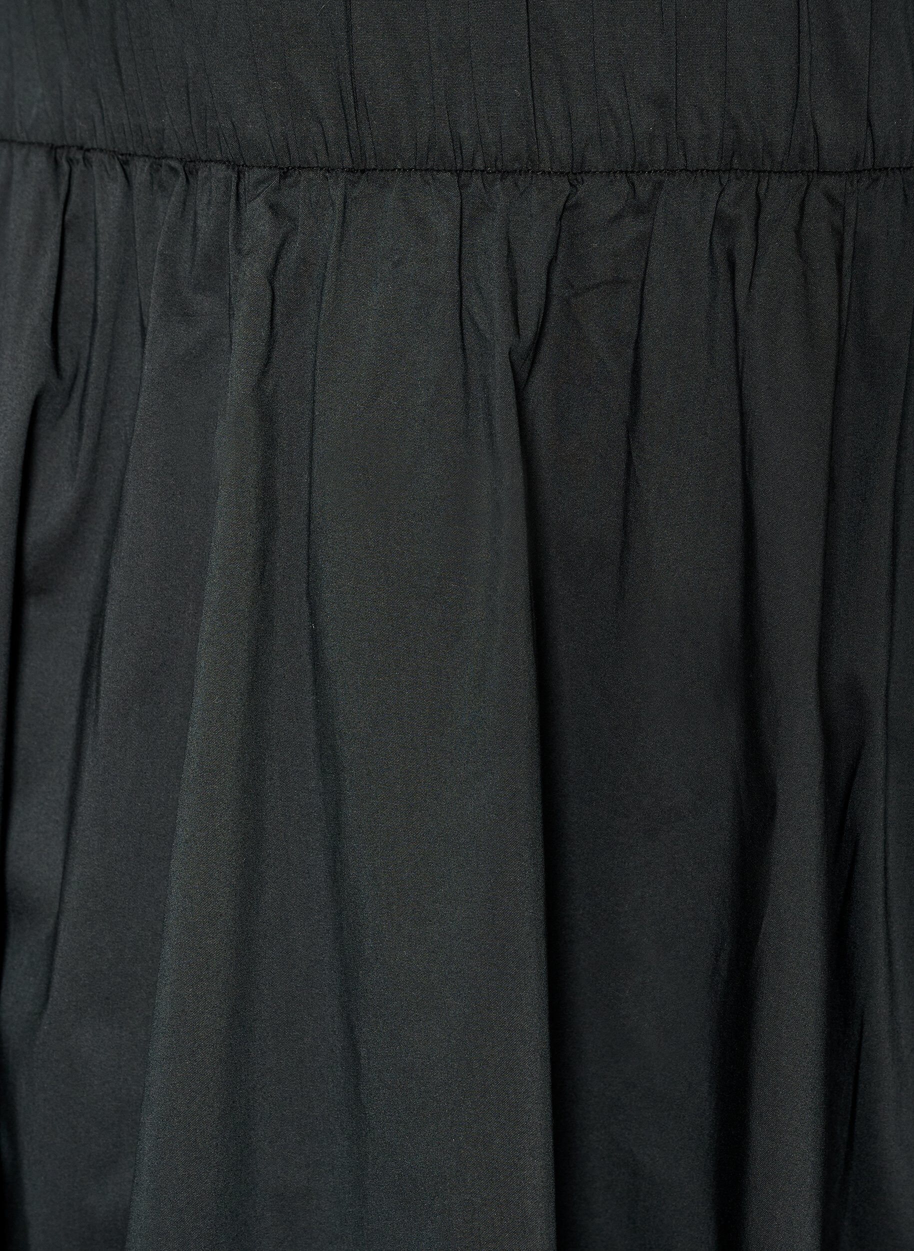 ZizziJupe midi ample &agrave; coupe &eacute;vas&eacute;e, Noir, Packshot image number 2