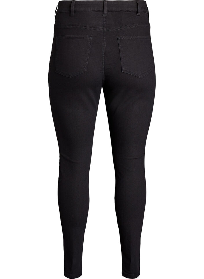 Jean Amy taille haute coupe super slim, Noir, Packshot image number 1