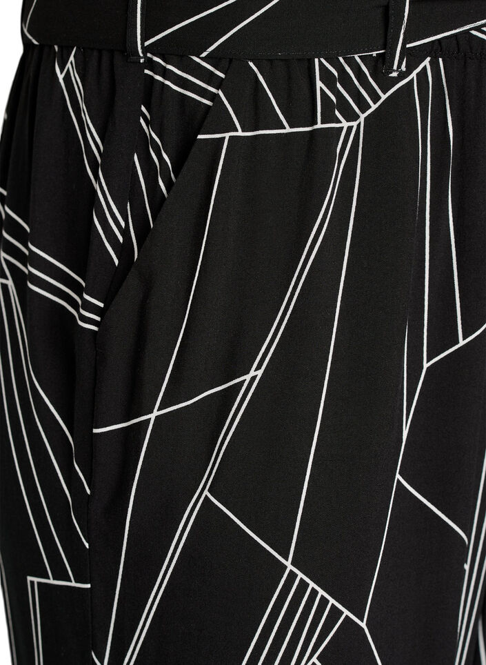 Pantalon taille haute en viscose, Noir, Packshot image number 2