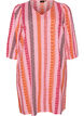 Robes courtes en lin et viscose &agrave; manches 3/4, Rose, Packshot image number 0