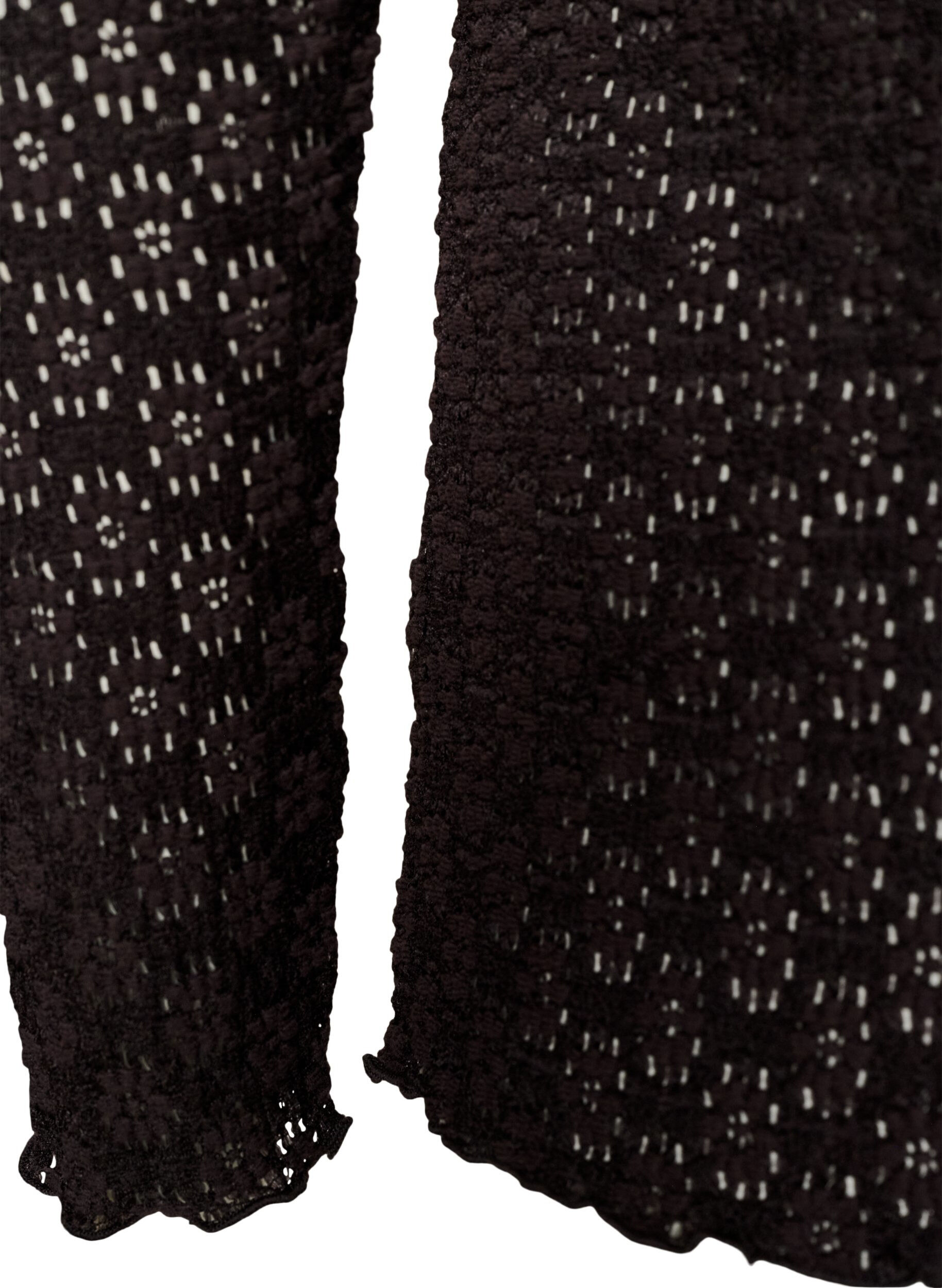 ZizziBlouse avec motif &agrave; &oelig;illets et manches longues, Noir, Packshot image number 3