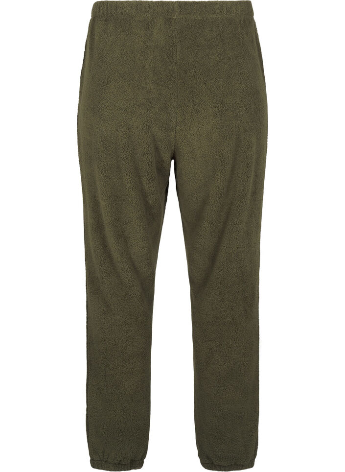 Pantalon en peluche souple avec taille élastiquée, Forest Night, Packshot image number 1