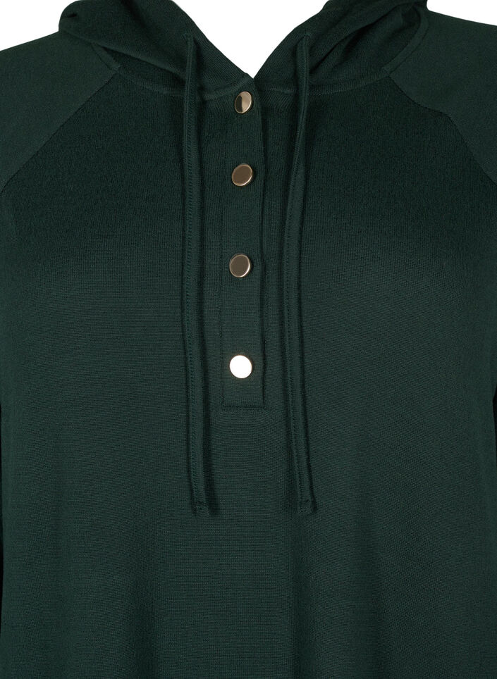 Robe sweat à manches longues avec capuche, Scarab Mél., Packshot image number 2