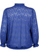 Blouse à manches longues en dentelle avec smocks, Deep Ultramarine, Packshot image number 1