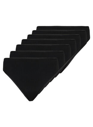 7-pack string en coton, Black, Packshot image number 0