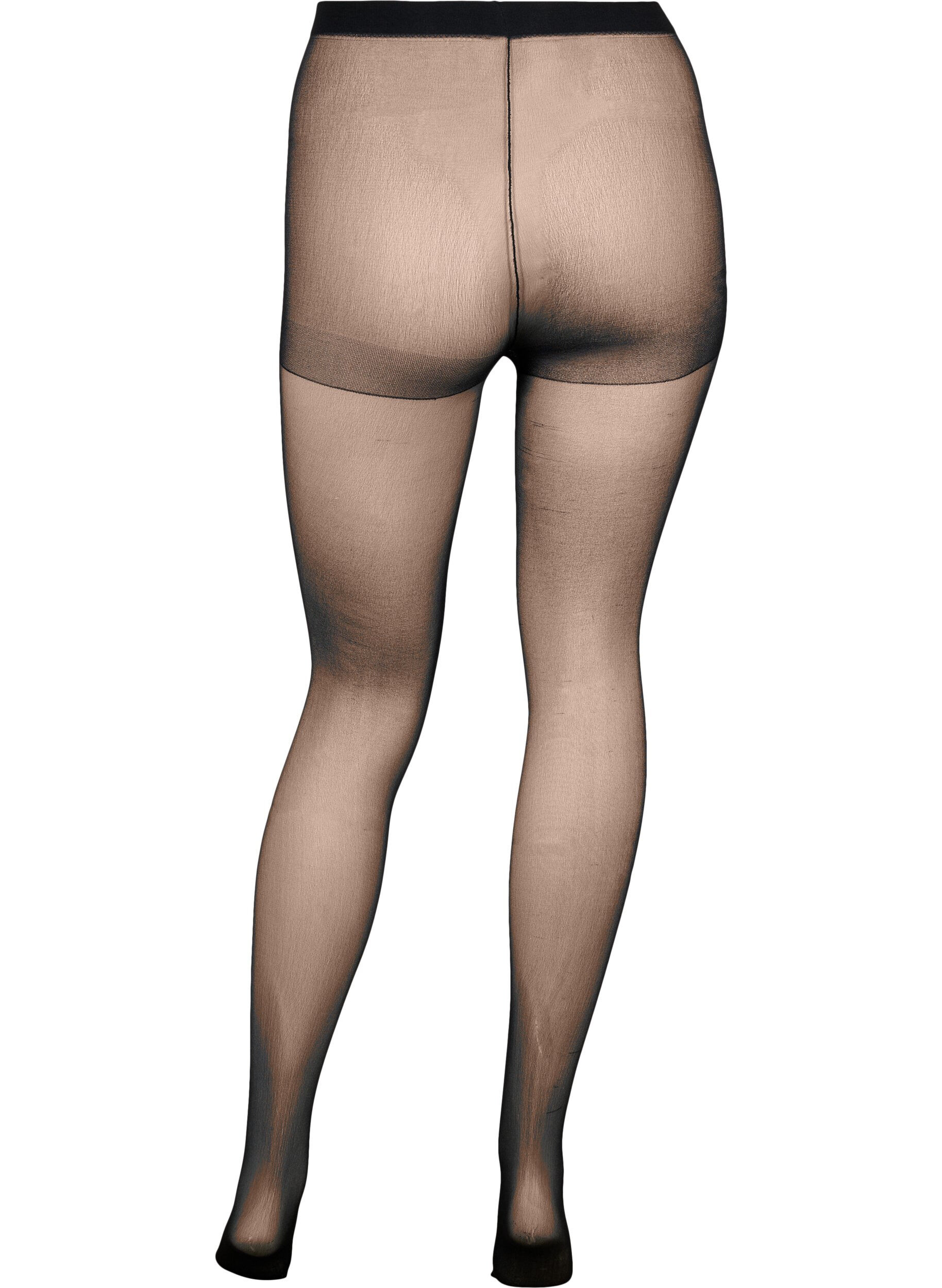 Zizzi  Collants 2-pack 20 deniers, Noir, Packshot image number 1