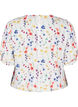 Blouse &agrave; fleurs avec smock, Bleu, Packshot image number 1