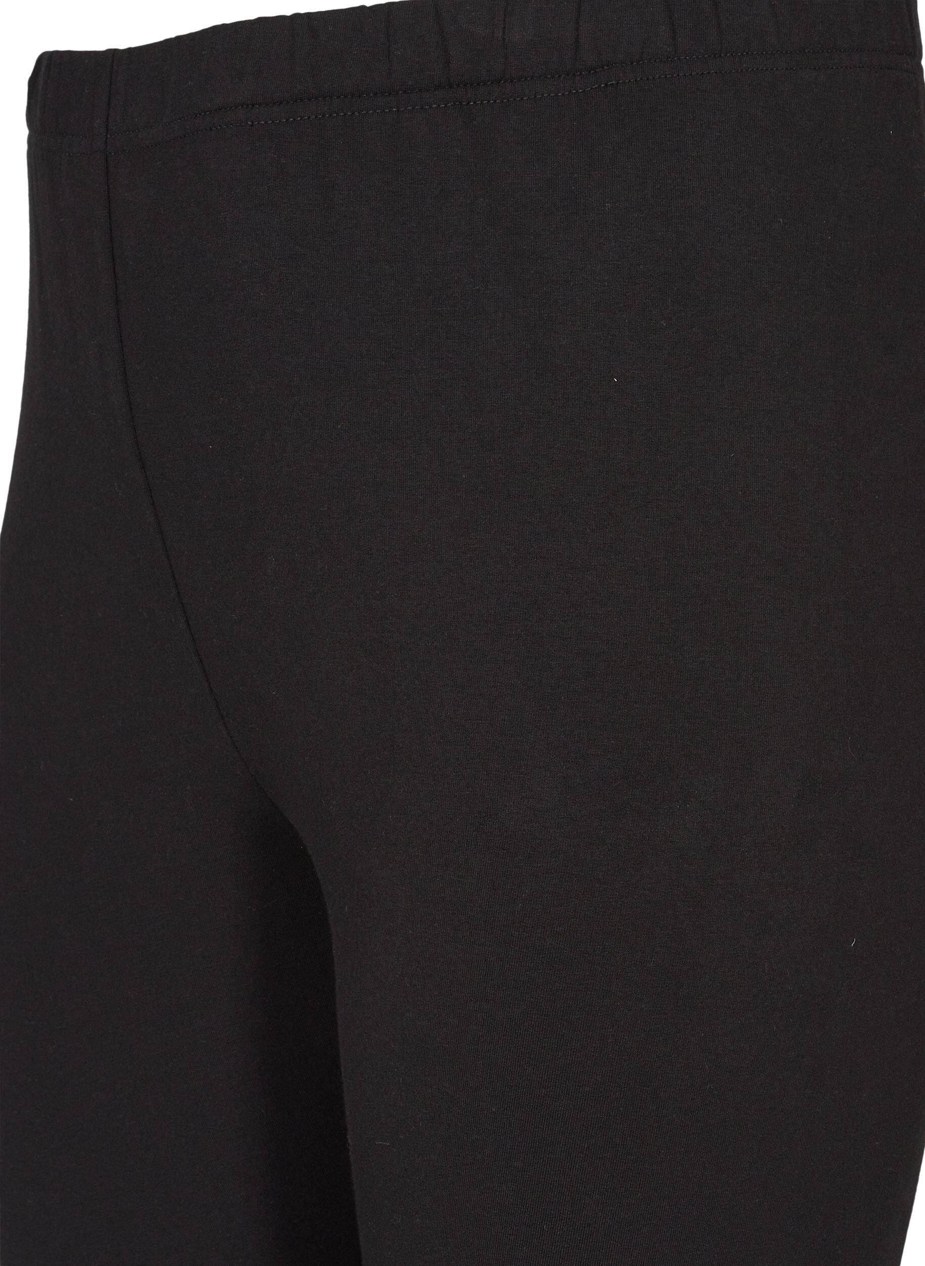Zizzi Leggings en coton avec doublure, Noir, Packshot image number 3