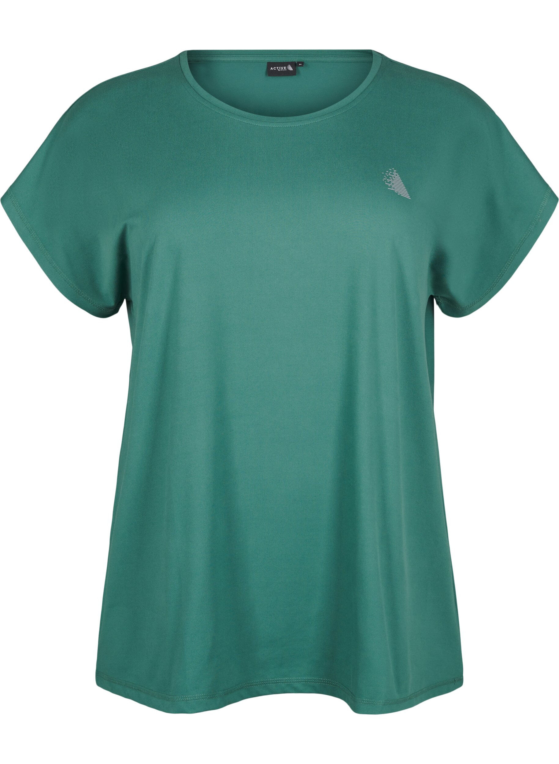 Zizzi T-shirt de sport uni, Vert, Packshot image number 0