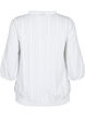 Chemisier à manches 3/4 en viscose avec smock, Bright White, Packshot image number 1