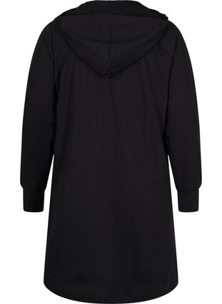 Robe pull à capuche, Black Solid, Packshot image number 1