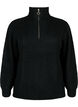 Pull en tricot avec col haut et fermeture &eacute;clair, Noir, Packshot image number 0