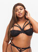 Soutien-gorge à armatures avec cordons, Black, Model image number 0