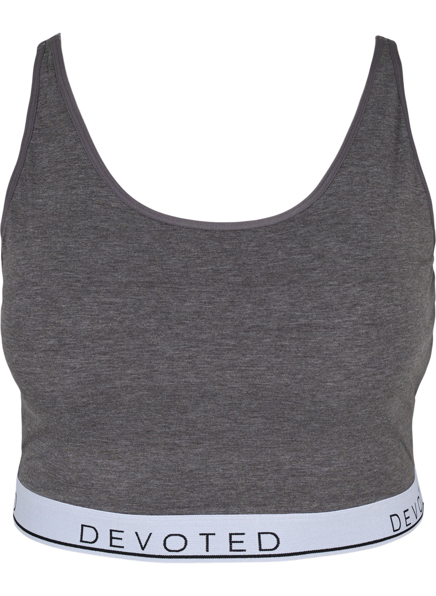 Zizzi Soutien-gorge chin&eacute; &agrave; bretelles r&eacute;glables, Medium Grey Melange, Packshot image number 0