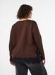 Blouse en jersey avec dentelle, Marron, Model image number 2