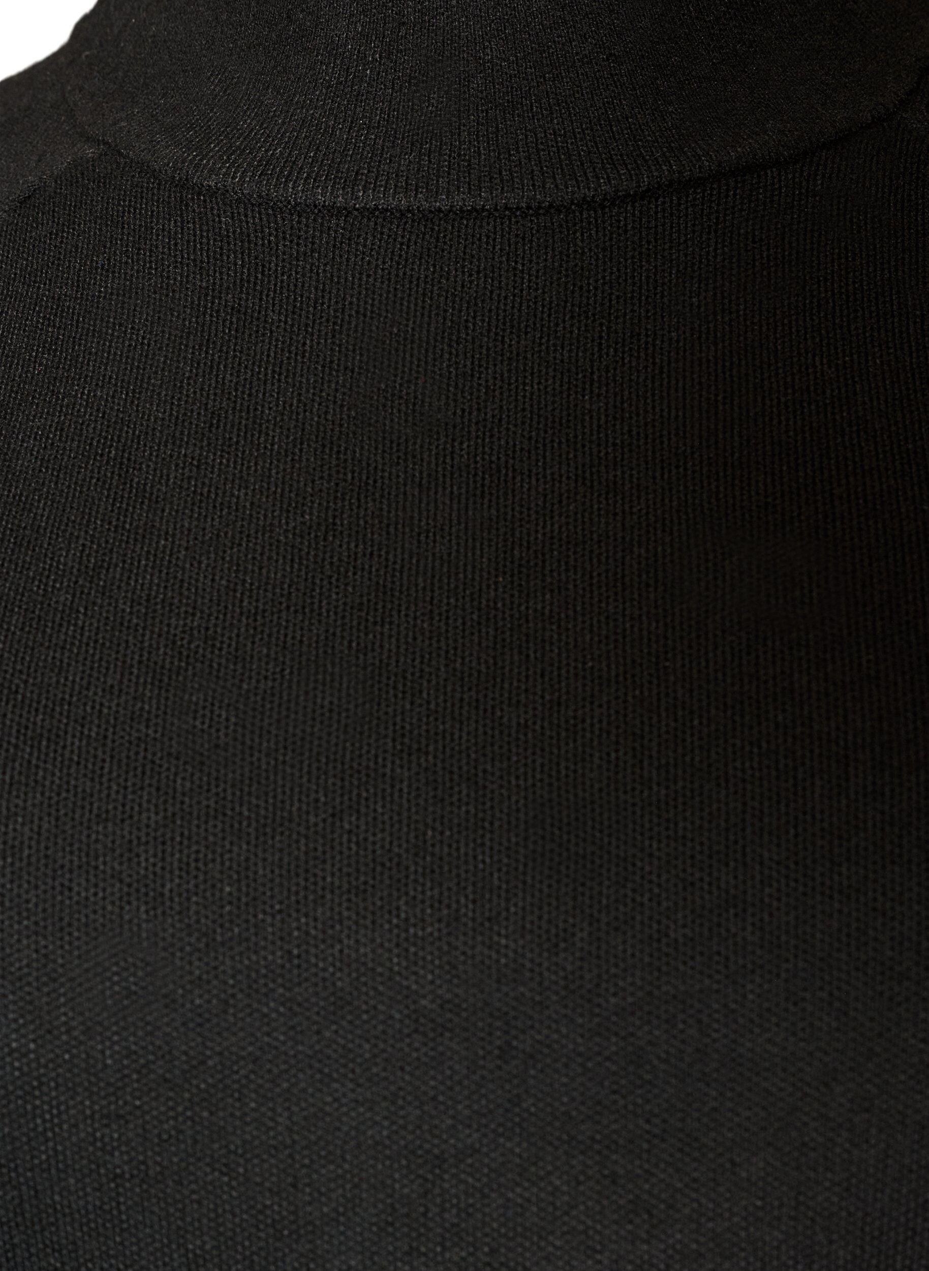 ZizziBlouse en maille en m&eacute;lange de viscose &agrave; col roul&eacute;, Noir, Packshot image number 2