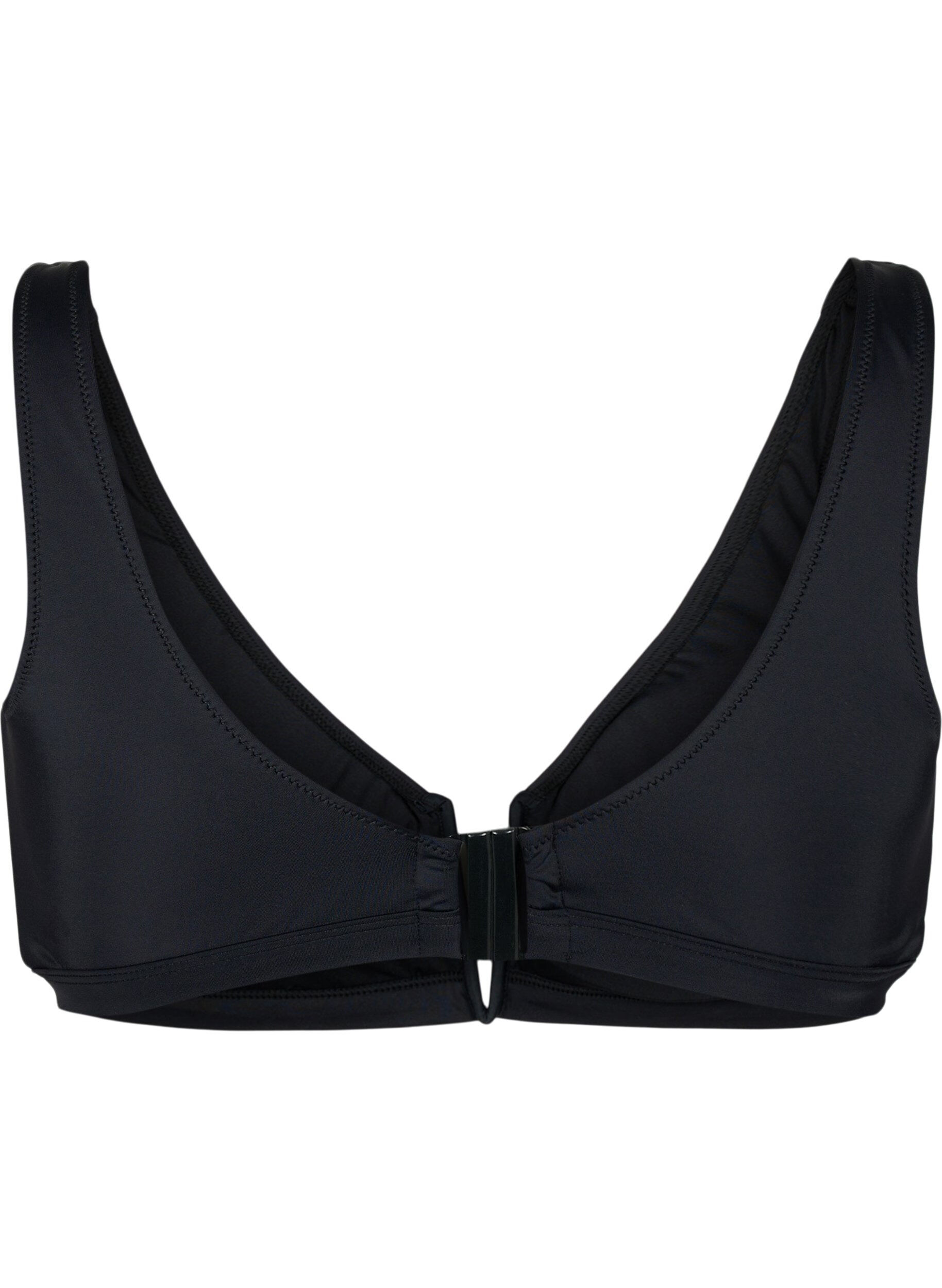 Zizzi Haut de bikini avec armature en V et coussinets amovibles, Noir, Packshot image number 1