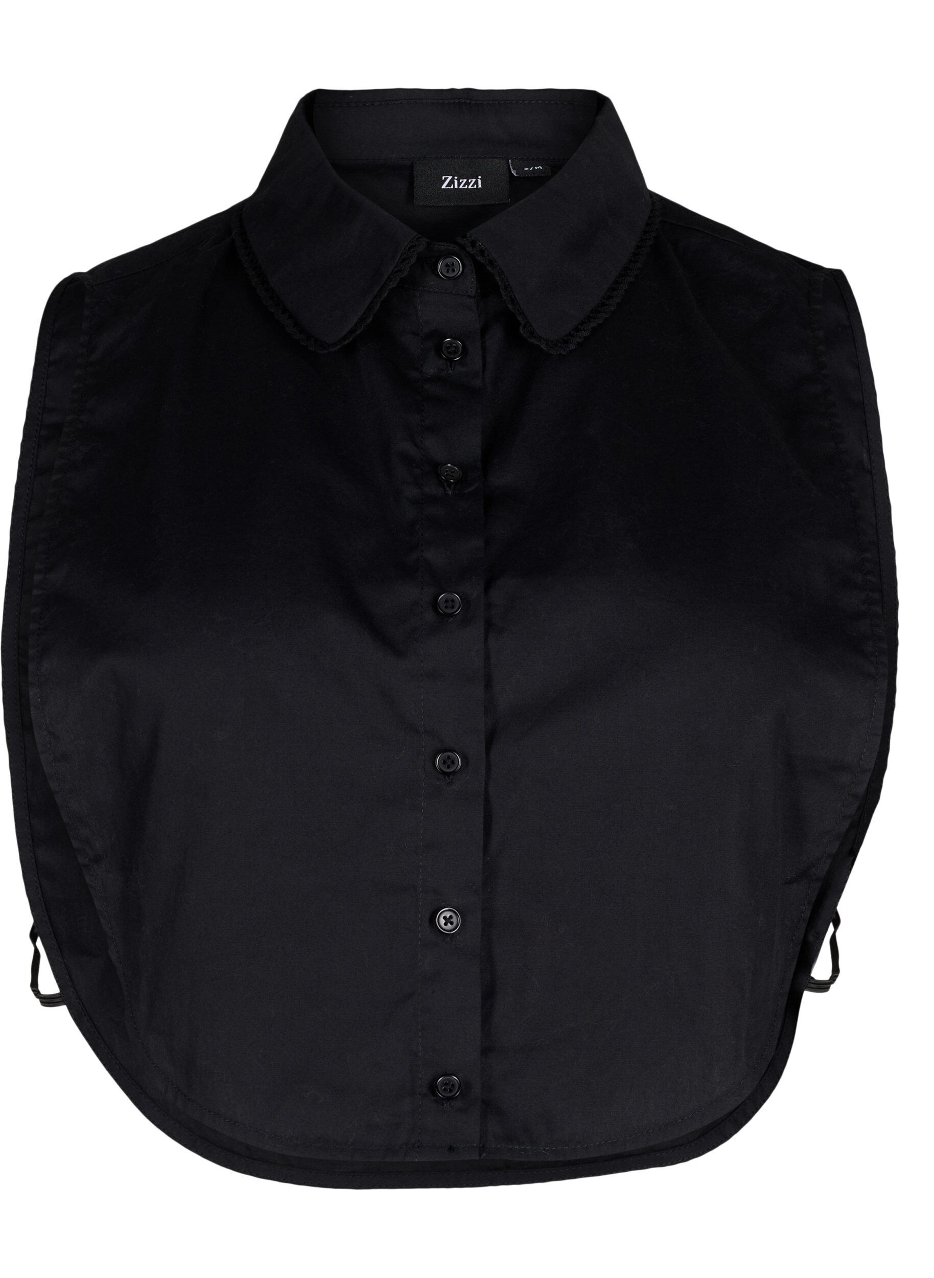 Zizzi Col avec ruban en dentelle, Black, Packshot image number 0