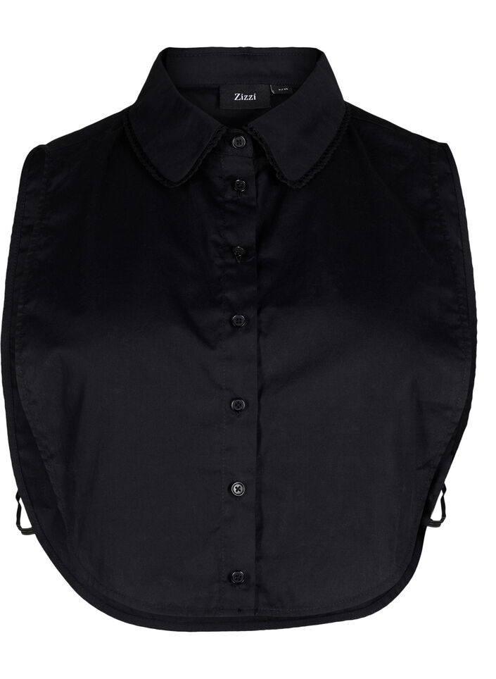Col avec ruban en dentelle, Black, Packshot image number 0