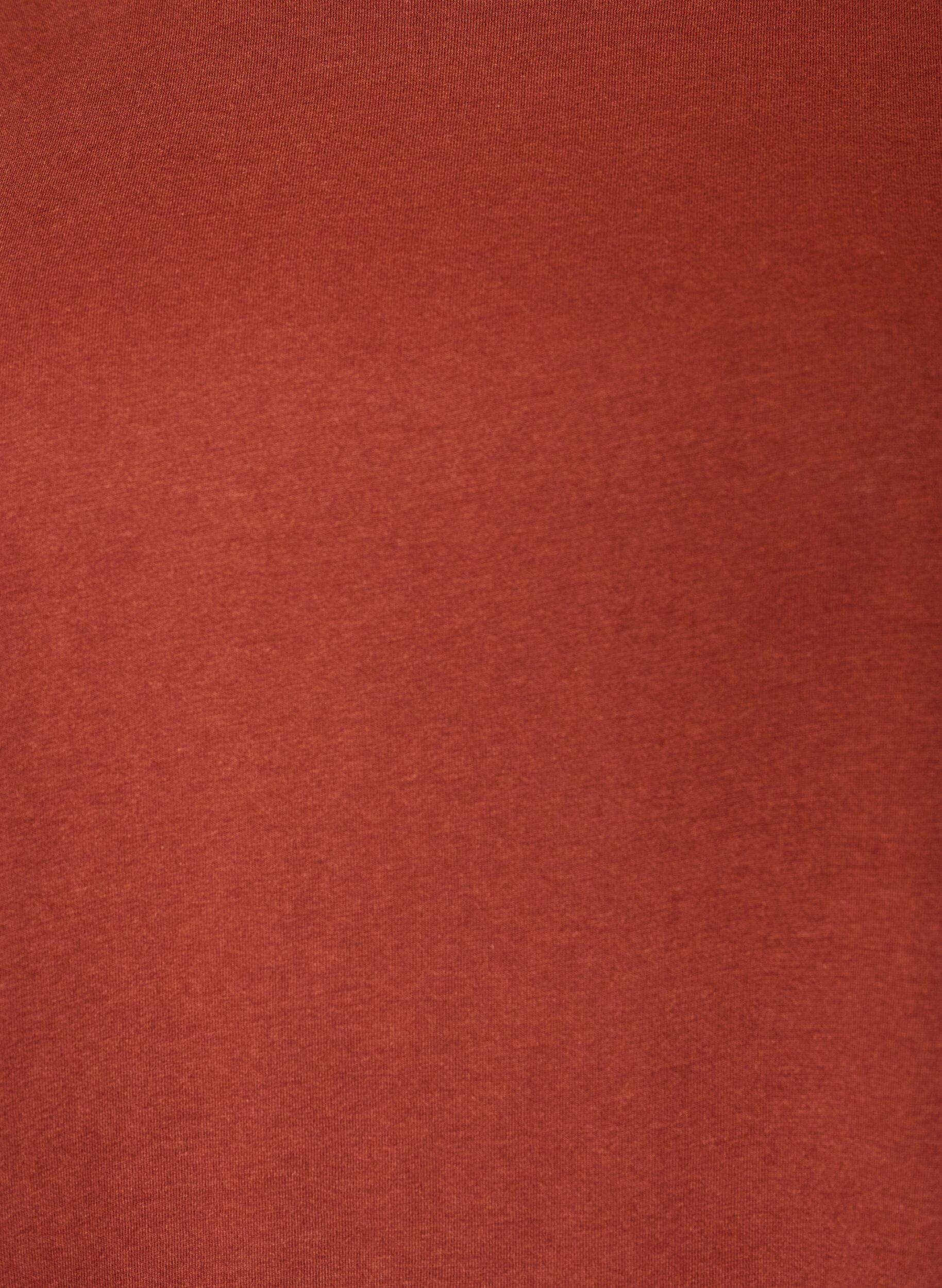 ZizziT-shirt &agrave; manches courtes en coton m&eacute;lang&eacute;, Bordeaux, Packshot image number 2