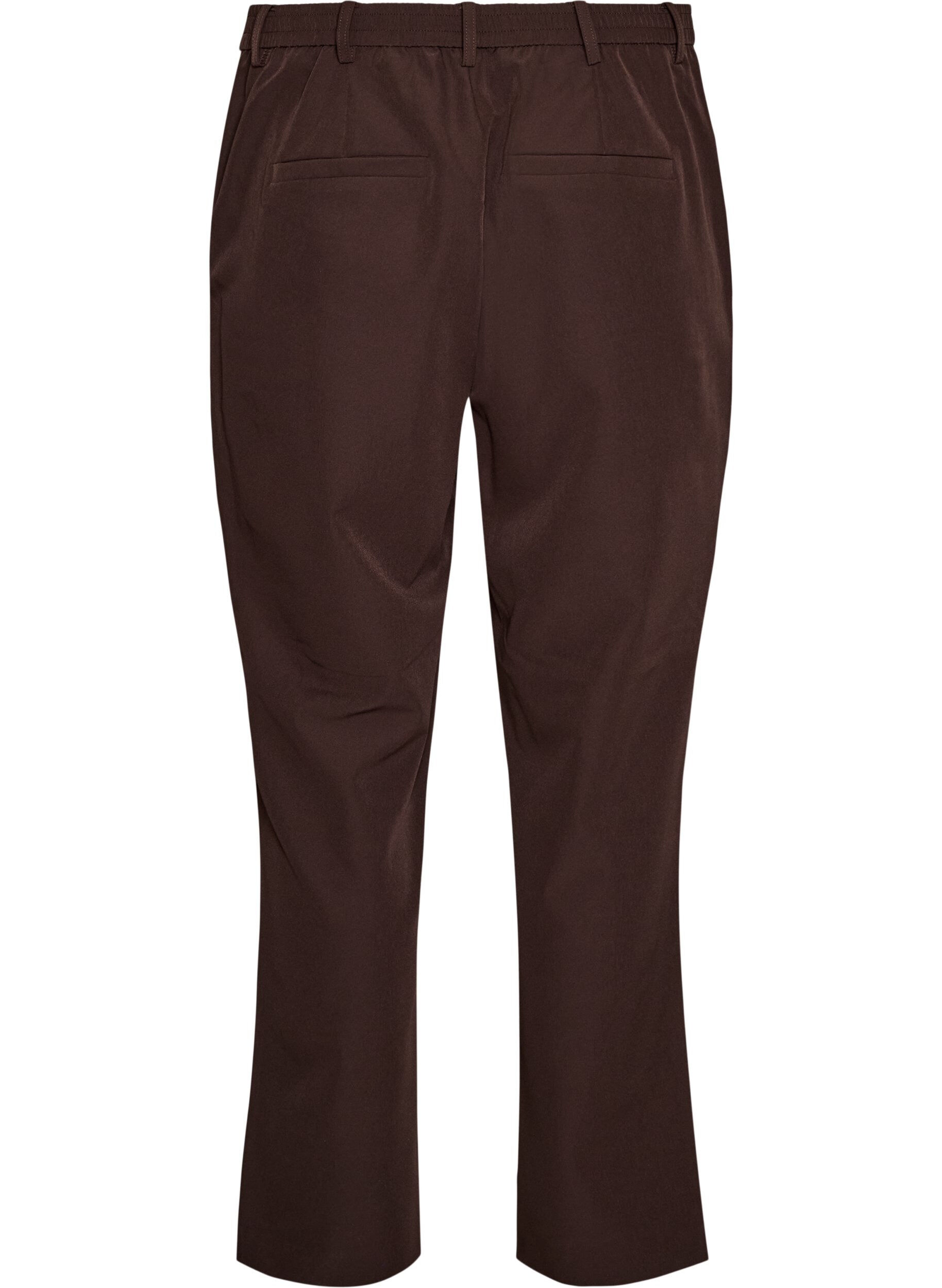 ZizziPantalon avec poches et jambes droites, Marron, Packshot image number 1