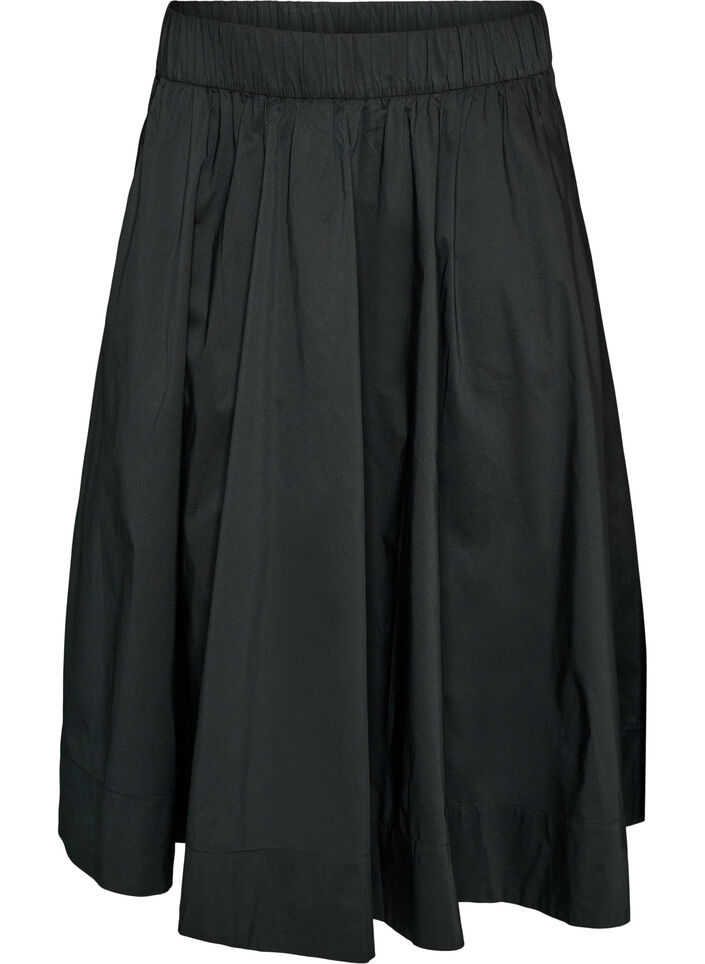 Jupe midi ample &agrave; coupe &eacute;vas&eacute;e, Noir, Packshot image number 0