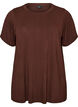 T-shirt en viscose avec strass, Marron, Packshot image number 0
