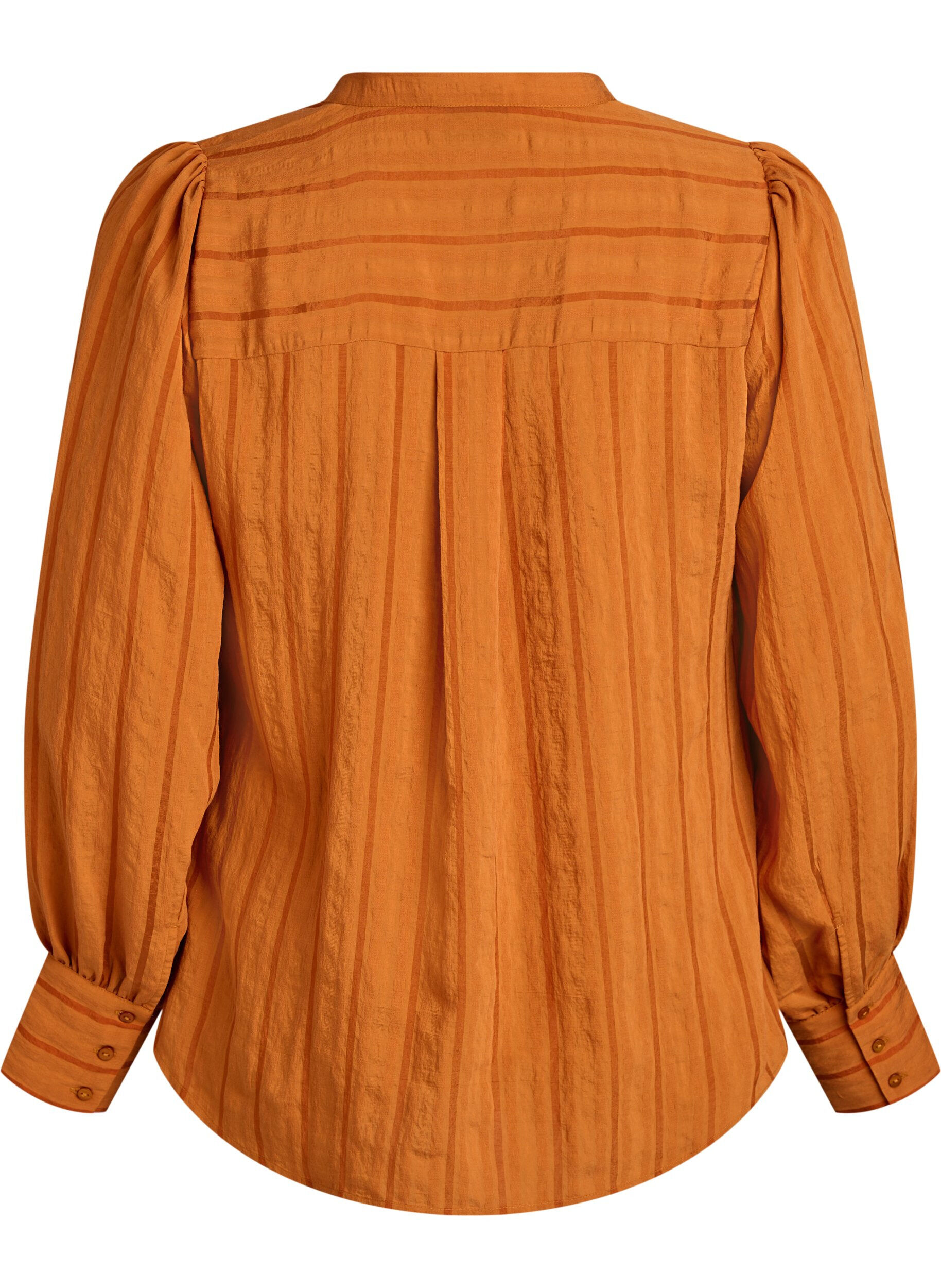 Zizzi Blouse &agrave; rayures verticales, Orange, Packshot image number 1