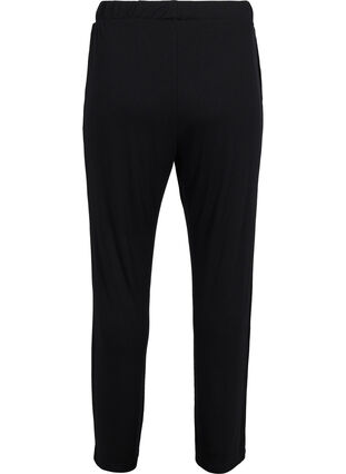 Pantalon de nuit ample en viscose, Black, Packshot image number 1