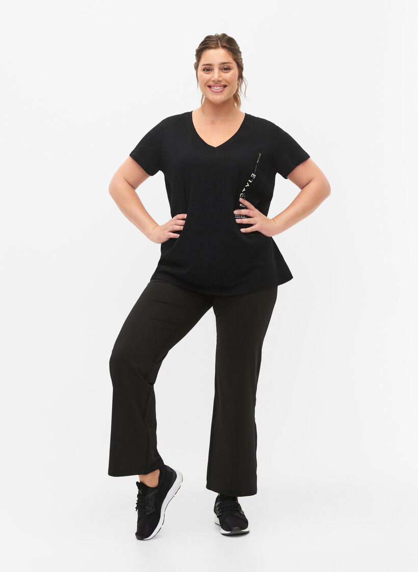 Haut d'entraînement en coton avec imprimé, Black w. Playstyle, Model image number 2