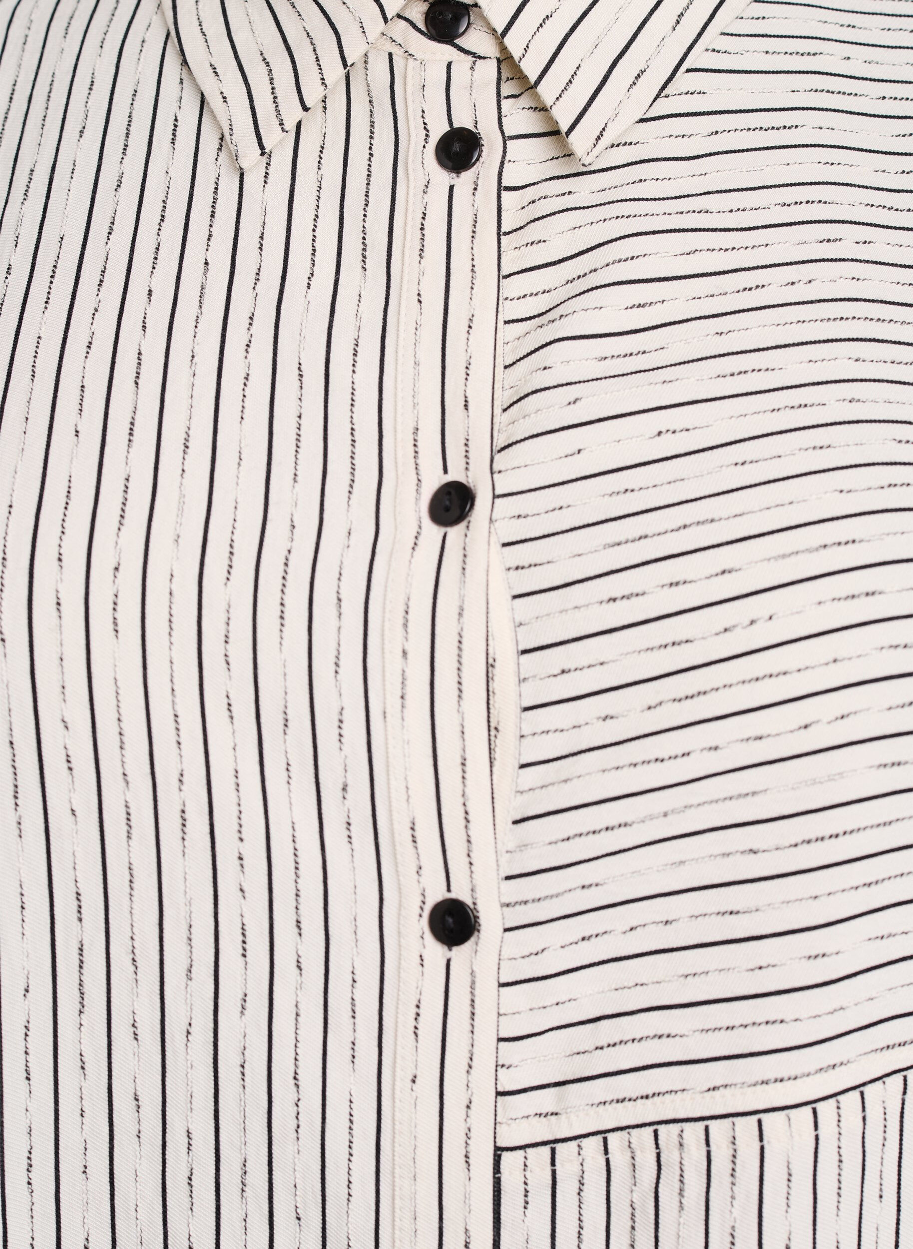 Zizzi Chemise &agrave; rayures, Blanc, Packshot image number 3