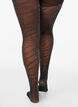 Collants &agrave; motif z&egrave;bre paillet&eacute; et 30 deniers, Noir, Packshot image number 2