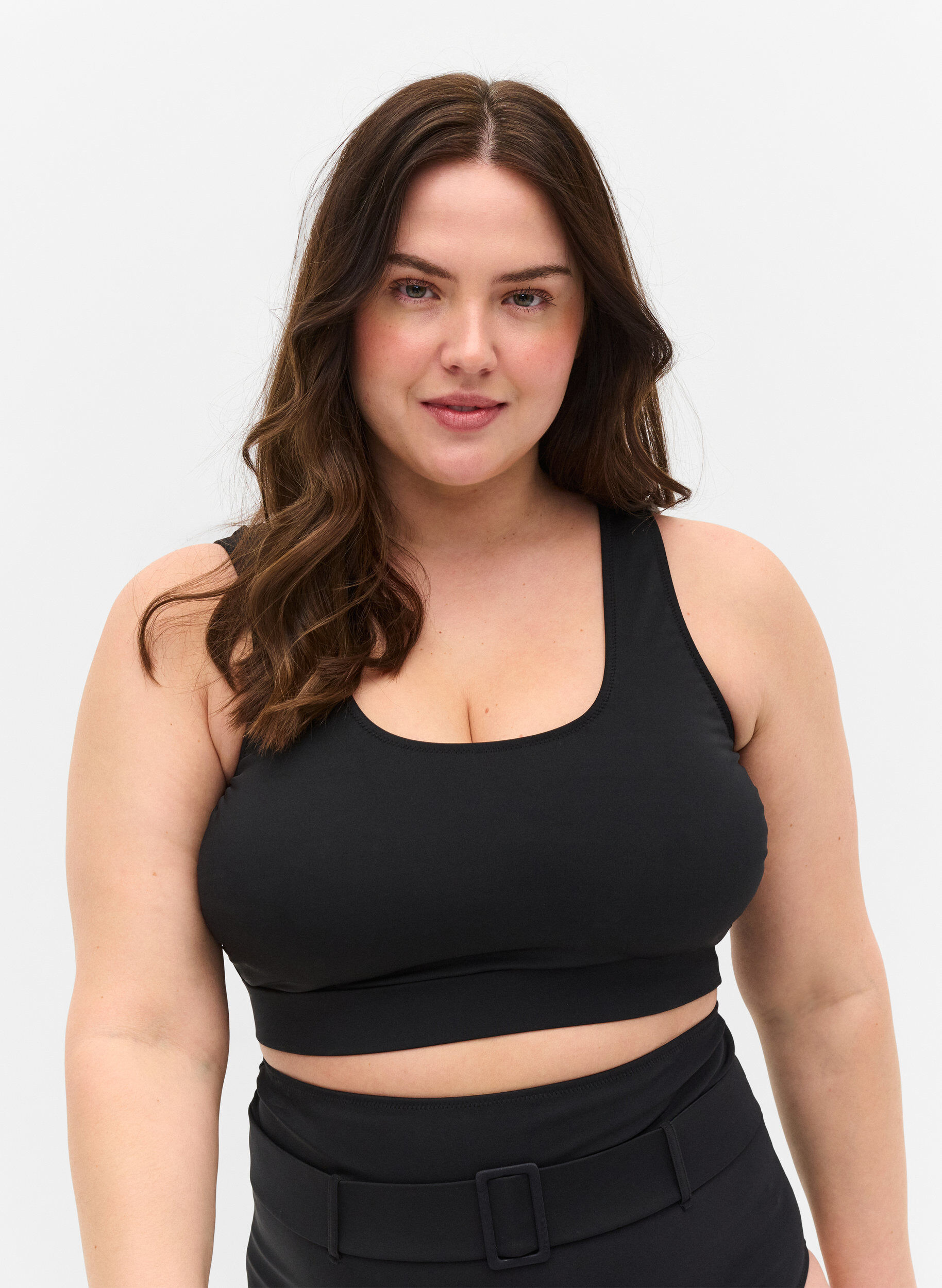 Zizzi Haut de bikini &agrave; encolure ronde, Black, Model image number 0