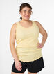 Haut avec bordure en dentelle, Jaune clair, Model image number 0