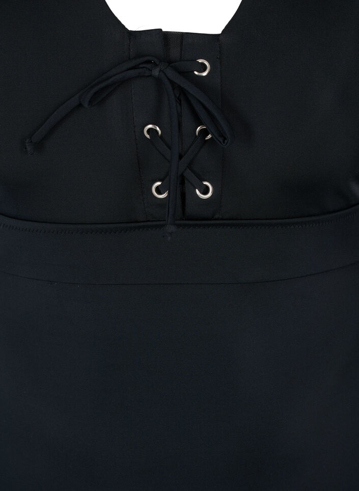 Maillot de bain avec détail en cordon, Black, Packshot image number 2